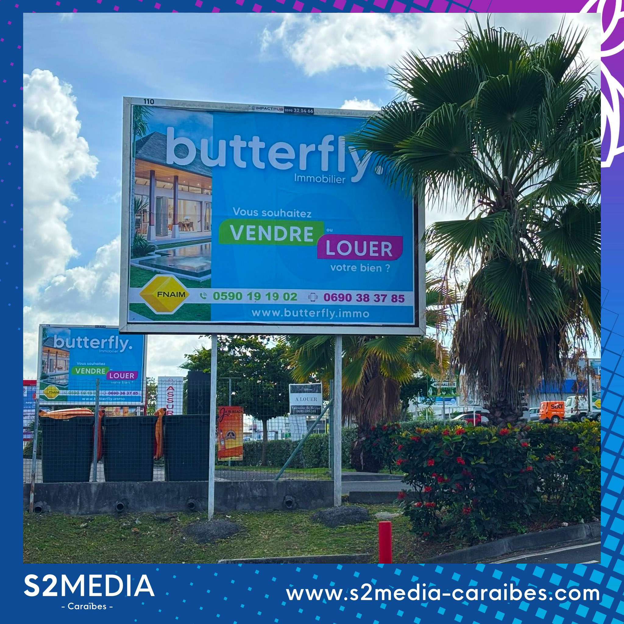 panneaux publicitaires guadeloupe, agence de publicité guadeloupe, affichage publicitaire guadeloupe, s2 média, panneaux publicitaires martinique